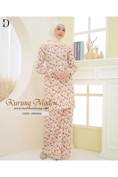 KURUNG MODEN - ORANGE